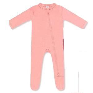 Hapiu Baby Girls Bamboo Zippy Footie Sleeper One Piece Pajama Size NB Strawberry